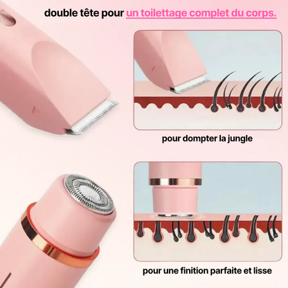 Rasoir électrique 2 en 1 pour femmes